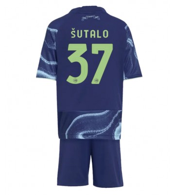 Ajax Josip Sutalo #37 Udebanetrøje Børn 2025-26 Kortærmet (+ Korte bukser)